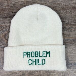 Problem Child Embroidered Knit Beanie